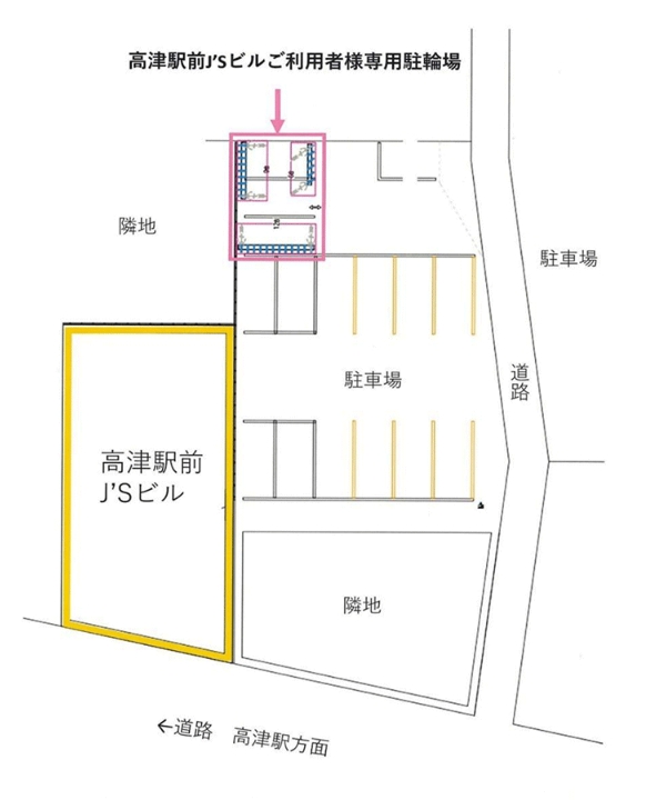 駐輪場の地図
